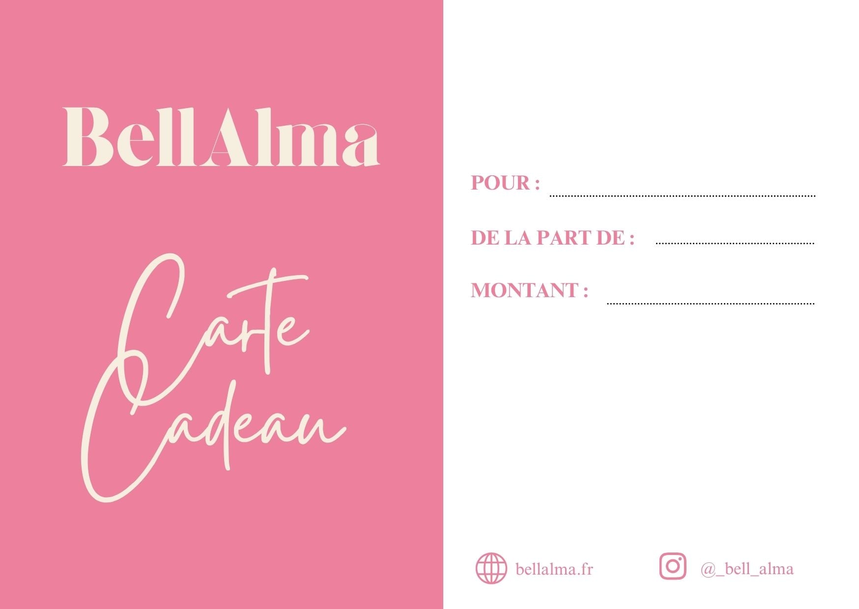 Carte Cadeau BellAlma